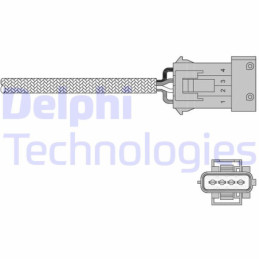 DELPHI ES20258-12B1 Sonda lambda sensor de oxígeno