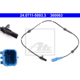 Trasero Sensor de ABS para Citroen C2 C3 Peugeot 1007 ATE 24.0711-5093.3