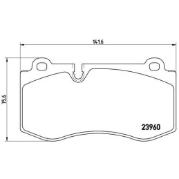 FRONT Brake Pads for Mercedes-Benz BREMBO P 50 074X