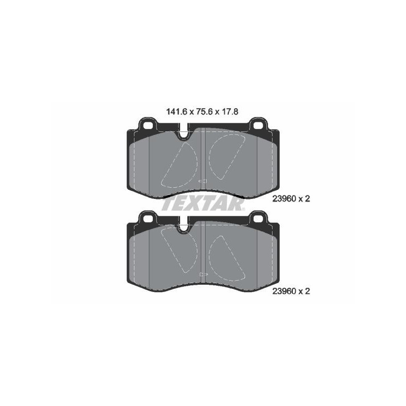 FRONT Brake Pads for Mercedes-Benz TEXTAR 2396081
