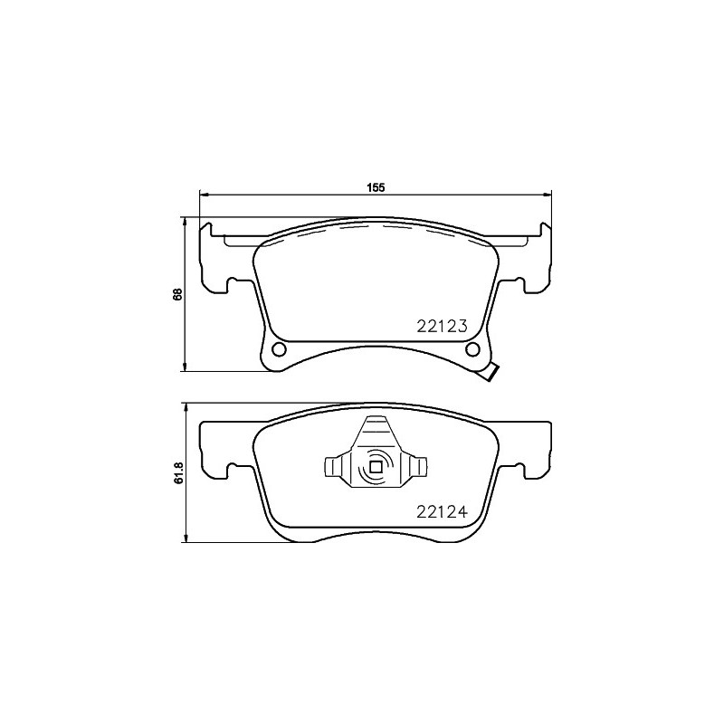 HELLA 8DB 355 023-021 Klocki hamulcowe