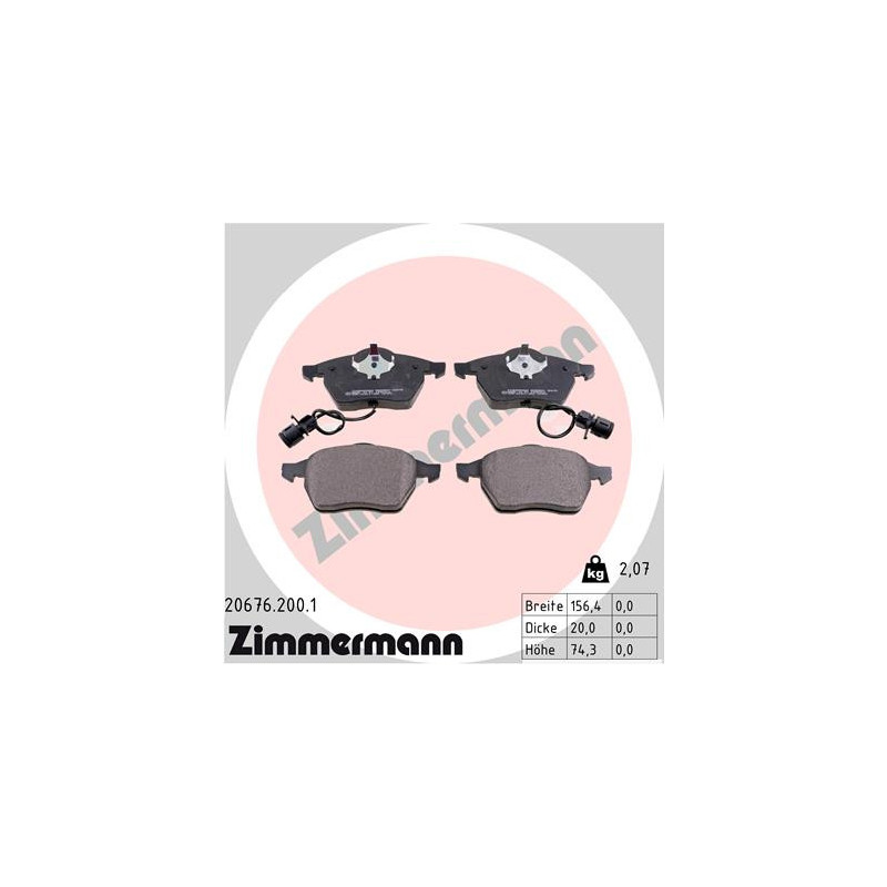 ZIMMERMANN 20676.200.1 Brake Pads