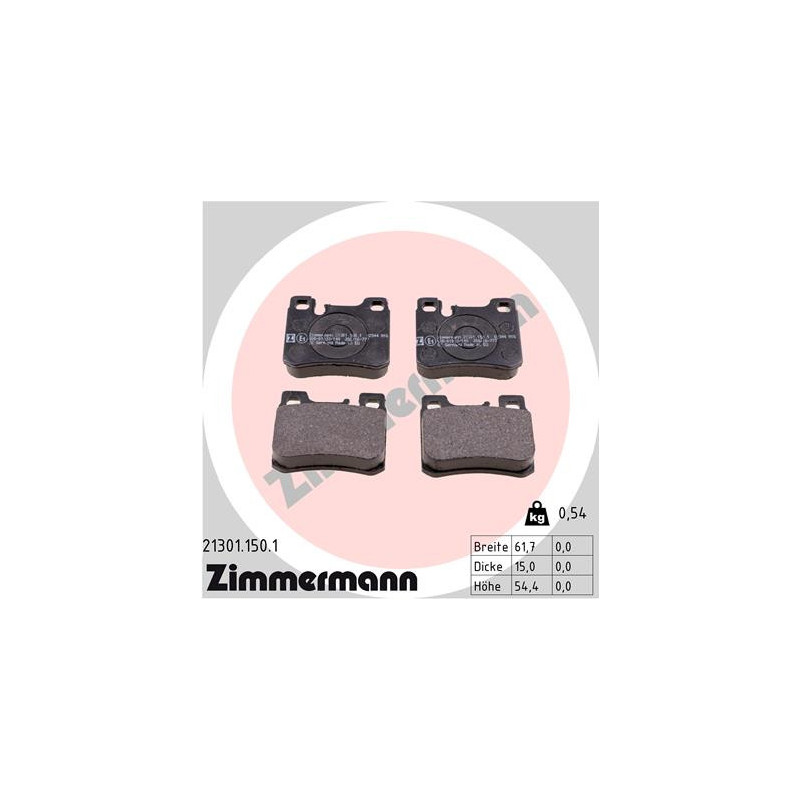 ZIMMERMANN 21301.150.1 Brake Pads