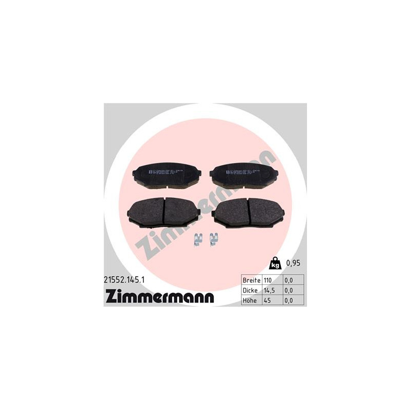 ZIMMERMANN 21552.145.1 Brake Pads