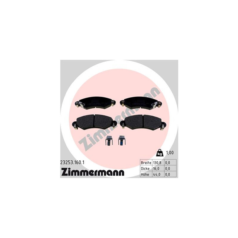 ZIMMERMANN 23253.160.1 Brake Pads