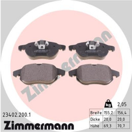 ZIMMERMANN 23402.200.1 Brake Pads