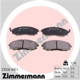 ZIMMERMANN 23536.160.1 Brake Pads