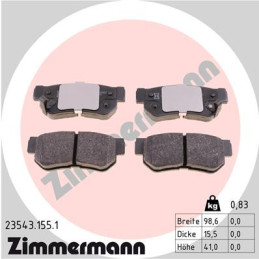 ZIMMERMANN 23543.155.1 Brake Pads