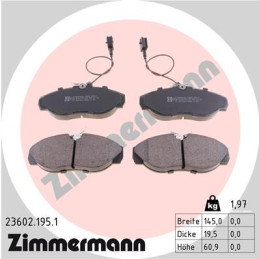 ZIMMERMANN 23602.195.1 Brake Pads