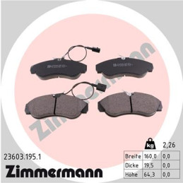 ZIMMERMANN 23603.195.1 Brake Pads