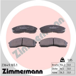 ZIMMERMANN 23649.165.1 Brake Pads