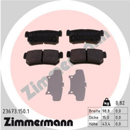 ZIMMERMANN 23673.150.1 Brake Pads