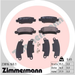 ZIMMERMANN 23816.160.1 Brake Pads