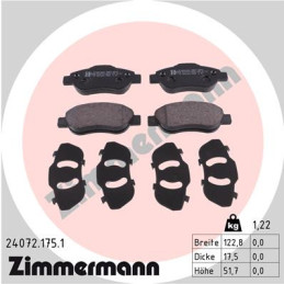 ZIMMERMANN 24072.175.1 Brake Pads