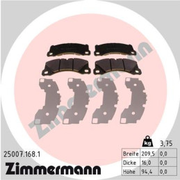 ZIMMERMANN 25007.168.1 Brake Pads