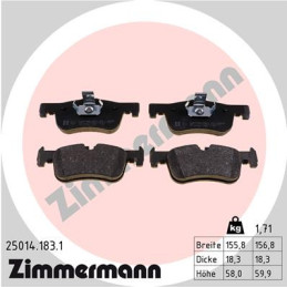 ZIMMERMANN 25014.183.1 Brake Pads