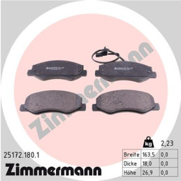 ZIMMERMANN 25172.180.1 Bremsbeläge