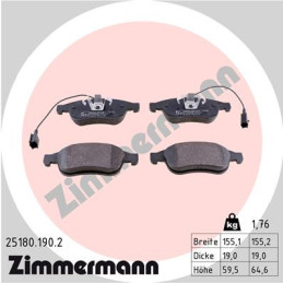 ZIMMERMANN 25180.190.2 Brake Pads