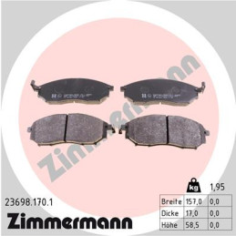 ZIMMERMANN 23698.170.1 Brake Pads