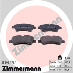 ZIMMERMANN 25603.175.1 Brake Pads