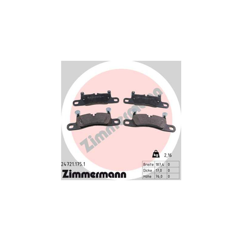 ZIMMERMANN 24721.175.1 Brake Pads