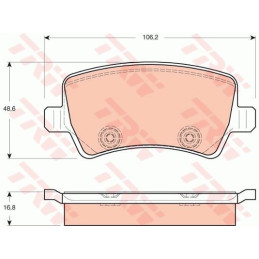 REAR Brake Pads for Ford Land Rover Volvo TRW GDB1685