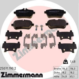REAR Brake Pads for Mercedes-Benz S-Class W222 A217 C217 SL R231 ZIMMERMANN 25071.190.2