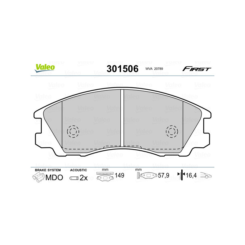 VALEO 301506 Brake Pads