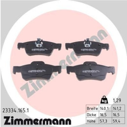REAR Brake Pads for Mercedes-Benz CLS E S SL ZIMMERMANN 23334.165.1