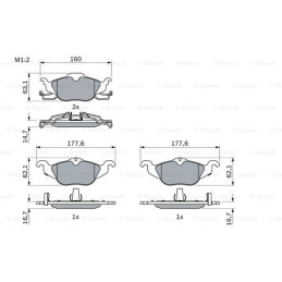 FRONT Brake Pads for Opel Vauxhall Astra G Zafira A BOSCH 0 986 424 456