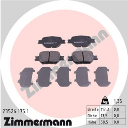 ZIMMERMANN 23526.175.1 Brake Pads