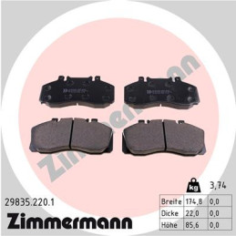 ZIMMERMANN 29835.220.1 Brake Pads
