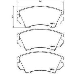 FRONT Brake Pads for Chevrolet Opel Saab BREMBO P 59 055