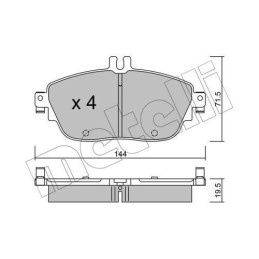FRONT Brake Pads for Mercedes-Benz A B CLA METELLI 22-0965-0