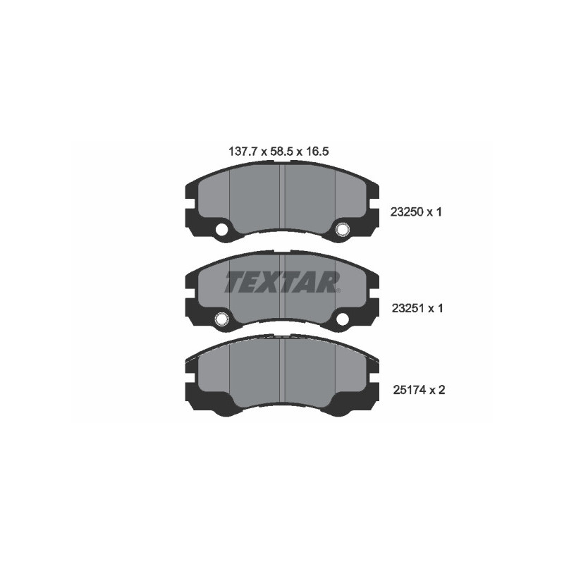 TEXTAR 2325001 Brake Pads