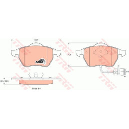FRONT Brake Pads for Audi 100 A6 C4 TRW GDB1049