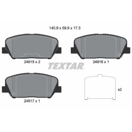TEXTAR 2491501 Brake Pads