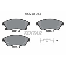 TEXTAR 2503101 Brake Pads