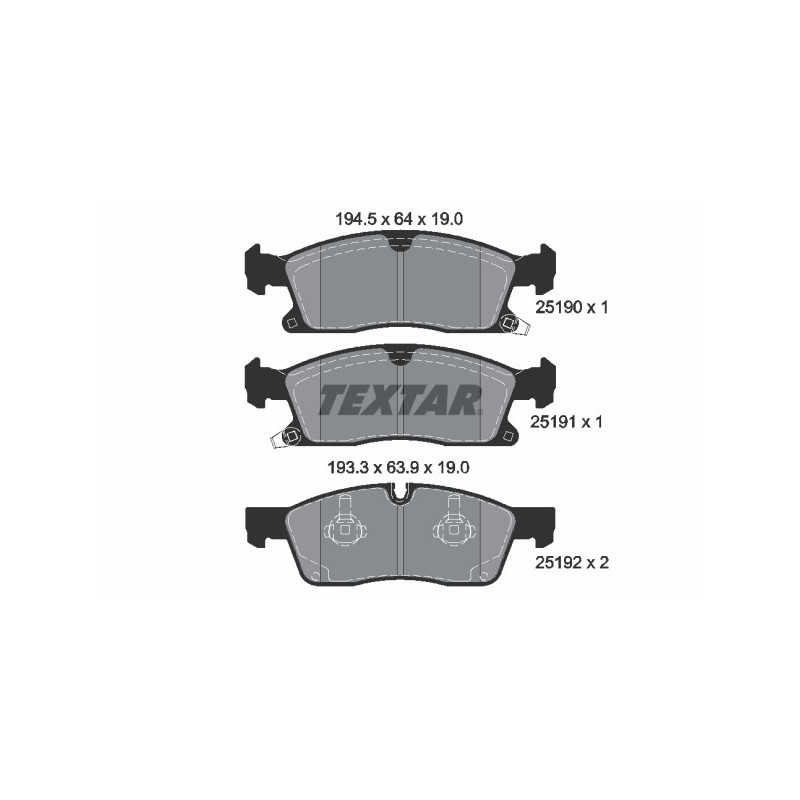 TEXTAR 2519002 Brake Pads