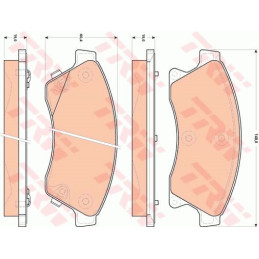 FRONT Brake Pads for Chevrolet Opel Vauxhall TRW GDB1843