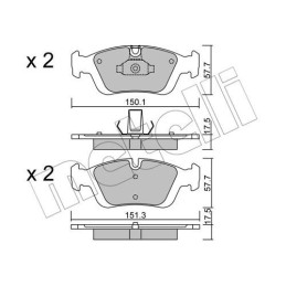 METELLI 22-0312-0 Pastiglie Freno