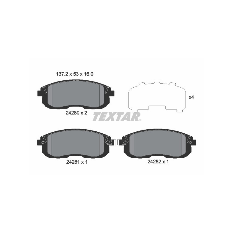 TEXTAR 2428001 Brake Pads