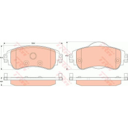 FRONT Brake Pads for CITROEN C4 DS4 TRW GDB1917