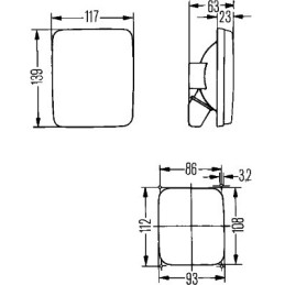 Lampa Tylna  - HELLA 2SA 005 200-171