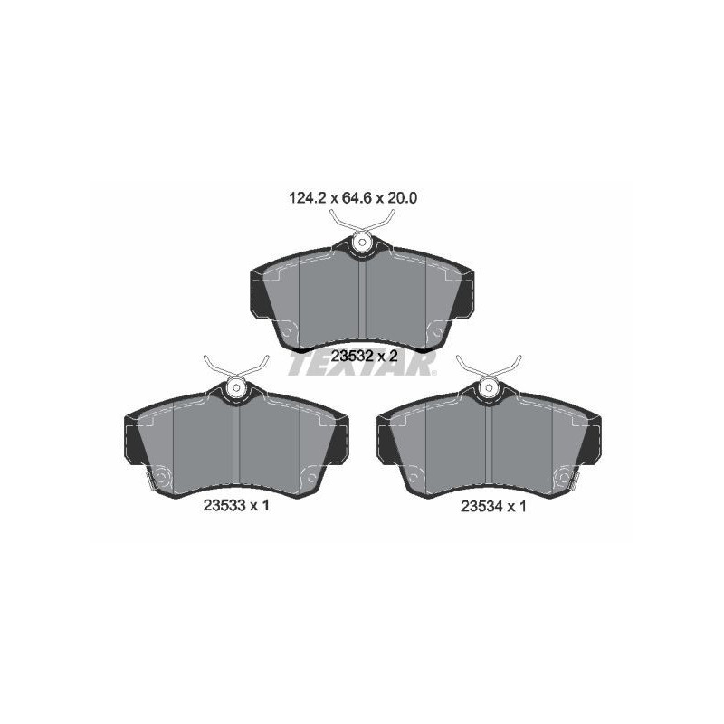 FRONT Brake Pads for Chrysler PT Cruiser TEXTAR 2353202