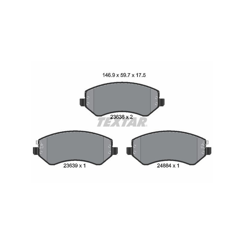 FRONT Brake Pads for Chrysler Voyager Jeep Cherokee TEXTAR 2363801