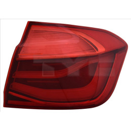 Rear Light Right LED for BMW 3 Series Saloon / Sedan F30 F80 (2015-2018) TYC 11-6909-10-9