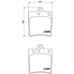 REAR Brake Pads for Mercedes-Benz W203 S203 CL203 W209 W210 R171 BREMBO P 50 033