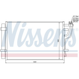 NISSENS 94981 Air conditioning condenser