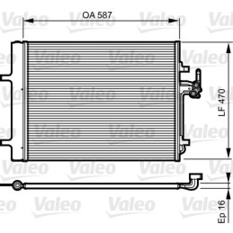 VALEO 814184 Air conditioning condenser